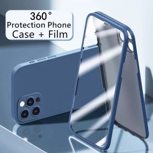 Neueste 360 ​​Volltelefonkoffer mit integrierter Bildschirmabdeckung mit Screen Protector integrierter Bildschirmhülle für iPhone 12 Pro max